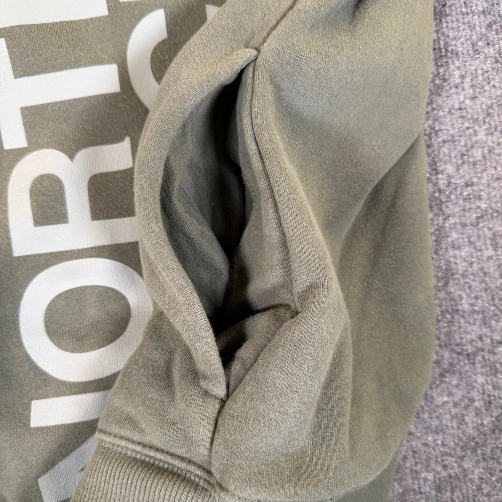 The North Face Mens Large Green Graphic Logo Hoodie Sweatshirt #3055
